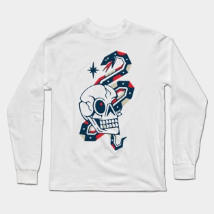 Snake And Skull Long Sleeve T-Shirt